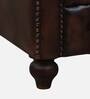 Miceli Leather 1 Seater Sofa In Brown Finish