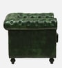 Miceli Leather 1 Seater Sofa In Olive Green Finish