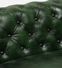 Miceli Leather 1 Seater Sofa In Olive Green Finish