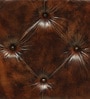 Miceli Leather Pouffe In Brown Finish