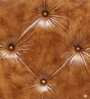 Miceli Leather Pouffe In Tan Finish