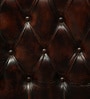Miceli Leather Wing Chair With Pouffe In Brown Finish