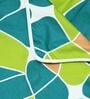 Microfiber 120 GSM Abstract Print Green Double Bed AC Dohar Quilt Blanket