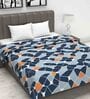 Blue Geometric 120 GSM Double Bed Dohar