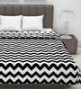 Microfiber 120 GSM Geometric Print Black and White Double Bed AC Dohar Quilt Blanket