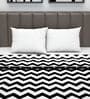 Microfiber 120 GSM Geometric Print Black and White Double Bed AC Dohar Quilt Blanket