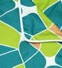Green Geometric Polyester 120 GSM Single Bed Dohar