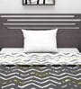 Grey Geometric Polyester 120 GSM Single Bed Dohar