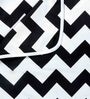 Microfiber 120 GSM Geometric Print White and Black Single Bed AC Dohar Quilt Blanket