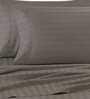 Black Striped 220 TC Microfiber Queen Sized Bed Sheets with 2 Pillow Covers