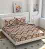 Microfiber Damask Double Bedsheet with 2 Pillow Covers