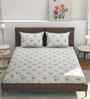 Microfiber Damask Double Bedsheet with 2 Pillow Covers