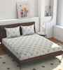 Microfiber Damask Double Bedsheet with 2 Pillow Covers