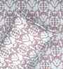 Microfiber Damask Fitted Bedsheet with 2 Pillow Covers -Ivory, 72x78+10 Inch