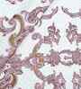 Microfiber Damask Fitted Bedsheet with 2 Pillow Covers -Ivory, 72x78+10 Inch