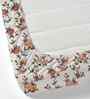 Microfiber Floral Fitted Bedsheet with 2 Pillow Covers -Cream, 72x78+10 Inch