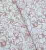 Microfiber Floral Fitted Bedsheet with 2 Pillow Covers -White, 72x78+10 Inch