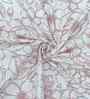 Microfiber Floral Fitted Bedsheet with 2 Pillow Covers -White, 72x78+10 Inch