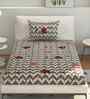 Microfiber Geometric Single Bedsheet with 1 Pillow Cover
