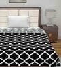 Black Abstract Polyester 120 GSM Single Bed Reversible Dohar