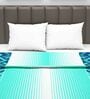 Blue Abstract Polyester 120 GSM Double Bed Reversible Dohar