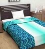 Blue Abstract Polyester 120 GSM Single Bed Dohar