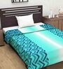 Blue Abstract Polyester 120 GSM Single Bed Dohar
