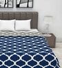 Blue Geometric Polyester 120 GSM Double Bed Dohar