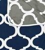 Blue Geometric Polyester 120 GSM Double Bed Dohar