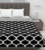 Microfiber Reversible 120 GSM Abstract Print Deep Black and Grey Double Bed AC Dohar Quilt Blanket