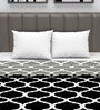 Microfiber Reversible 120 GSM Abstract Print Deep Black and Grey Double Bed AC Dohar Quilt Blanket