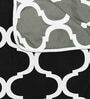 Microfiber Reversible 120 GSM Abstract Print Deep Black and Grey Double Bed AC Dohar Quilt Blanket