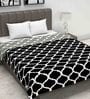 Microfiber Reversible 120 GSM Abstract Print Deep Black and Grey Double Bed AC Dohar Quilt Blanket