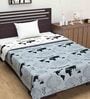 Grey Abstract Polyester 120 GSM Single Bed Dohar