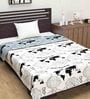 Grey Abstract Polyester 120 GSM Single Bed Dohar