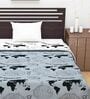 Grey Abstract Polyester 120 GSM Single Bed Dohar