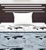 Grey Abstract Polyester 120 GSM Single Bed Dohar