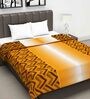 Orange Geometric 120 GSM Double Bed Dohar