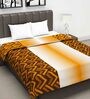 Orange Geometric 120 GSM Double Bed Dohar