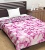 Pink Abstract Polyester 120 GSM Single Bed Dohar