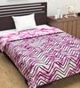 Pink Abstract Polyester 120 GSM Single Bed Dohar