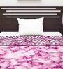 Pink Abstract Polyester 120 GSM Single Bed Dohar