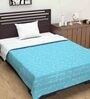 Blue Abstract Polyester 120 GSM Single Bed Dohar