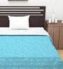 Blue Abstract Polyester 120 GSM Single Bed Dohar