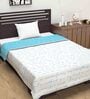 Blue Abstract Polyester 120 GSM Single Bed Dohar