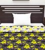 Black Floral Polyester 120 GSM Single Bed Dohar