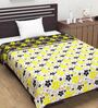 Black Floral Polyester 120 GSM Single Bed Dohar