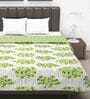 Green Floral 120 GSM Double Bed Dohar