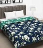 Green Floral Polyester 120 GSM Double Bed Dohar