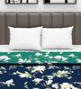 Green Floral Polyester 120 GSM Double Bed Dohar
